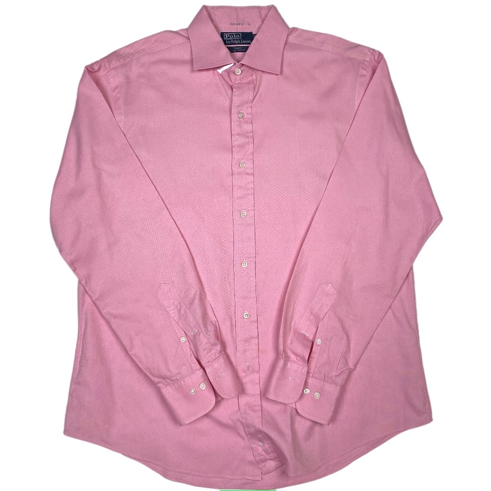 (NWOT) * Flamingo Pink Polo Ralph Lauren Regent Long Sleeve Dress Shirt -Sz 16.5